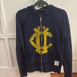 Navy Hoodie with Yellow Graphic